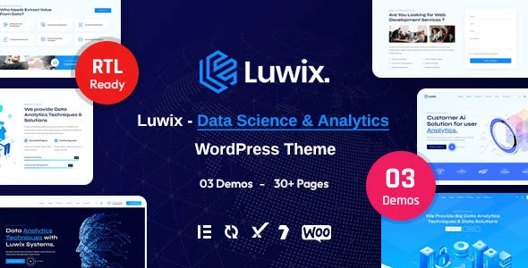Luwix – Data Science & Analytics WordPress Theme + RTL Ready