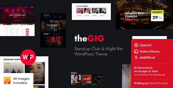 The Gig – Stand-up Club & Night Bar WordPress Theme